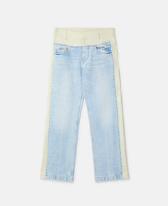 Two Toned Straight Leg Jean