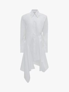 Deconstructed Shirt Dress White