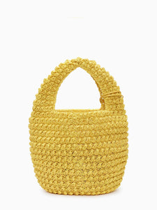 Large Popcorn Basket Yellow