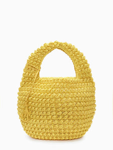 Large Popcorn Basket Yellow