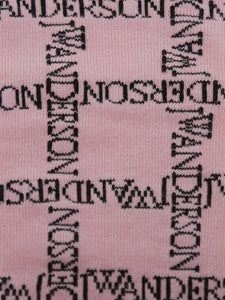 Logo Grid Long Socks Pink