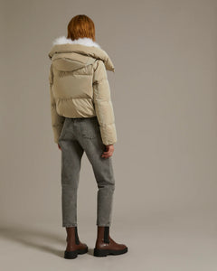 Cropped Down Jacket Pearl