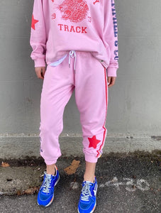 Varsity Track Pant Pink