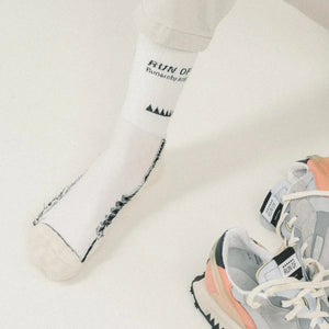R Sock Premium White